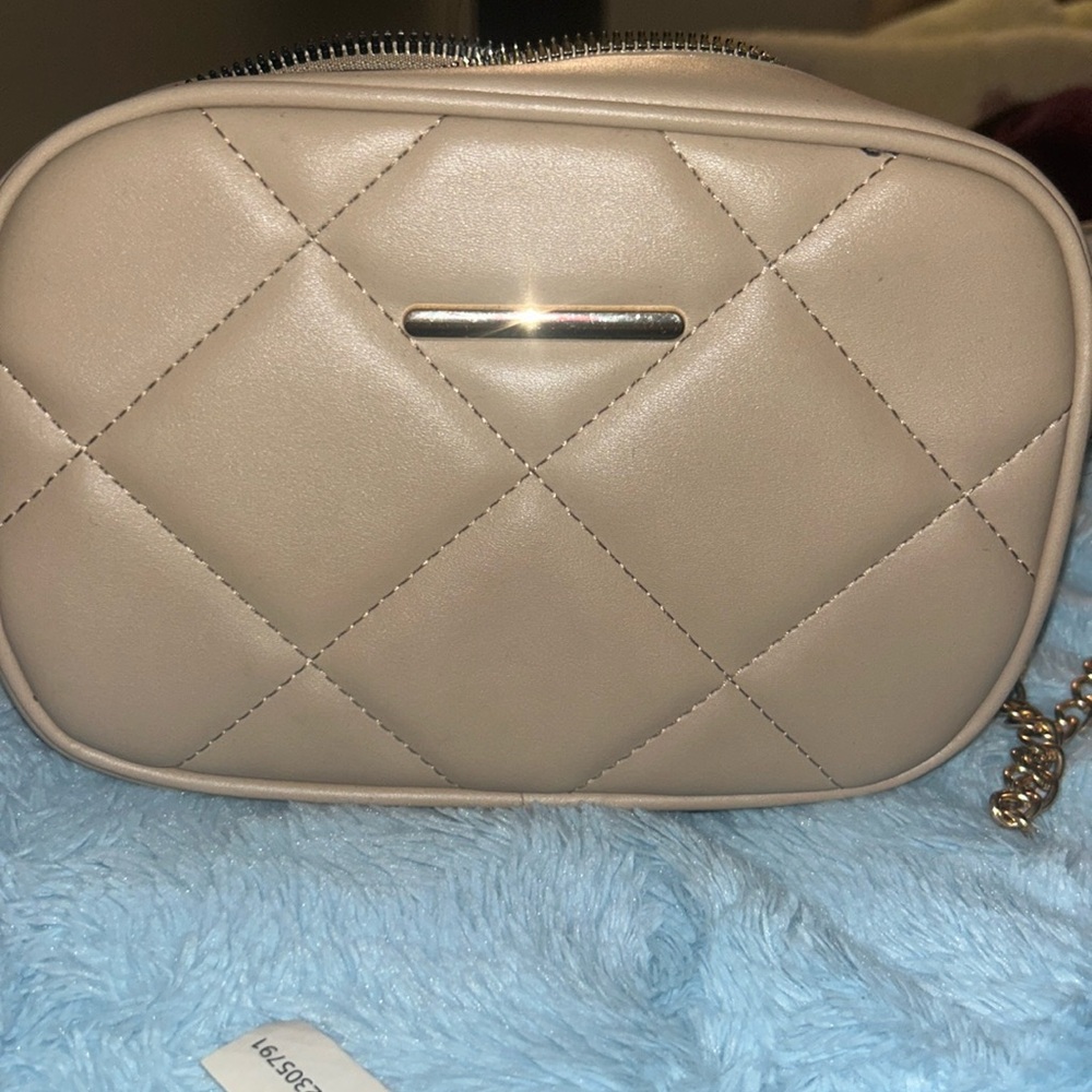 Beige cross body bag